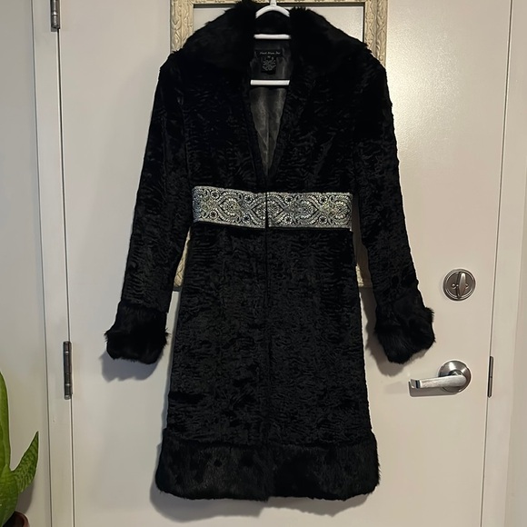 Heart Moon Star Luxurious Black Teddy Jacket - Picture 2 of 12